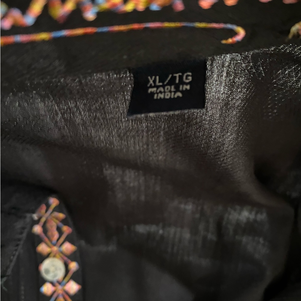 Multi-Colored Black Button Down By Robert Graham - image 5